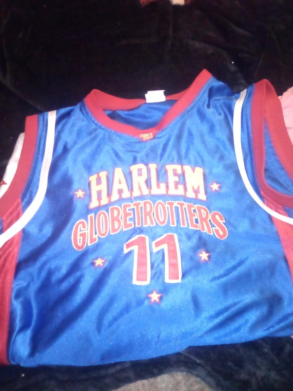 Trotters Blue and Red Kids Basketball Jersey - Number 11